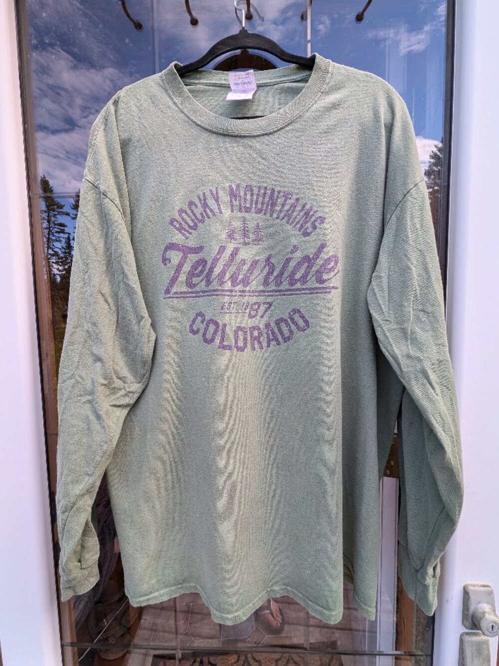 Colorado distressed crew neck sweater